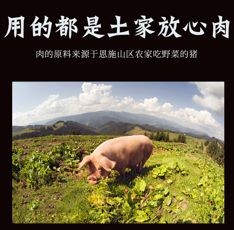 精制香腸恩施特產(chǎn)正宗宣恩農(nóng)家自制臘肉煙熏烤腸肉腸臘咸香味500g
